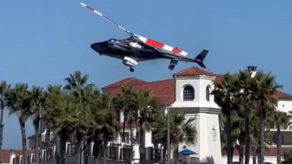 Crowded California beach turns to panic as helicopter crash unfolds in front of onlookers