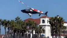 Crowded California beach turns to panic as helicopter crash unfolds in front of onlookers