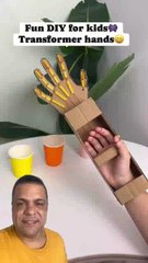 🤖 Aprenda a fazer essa Mão Robótica Incrível com papelão! 🖐️✂️