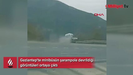 Nurdağı’ndaki feci kazanın görüntüleri ortaya çıktı! İşçi servisi şarampole uçtu