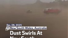 Dust Swirls At New South Wales Fireground