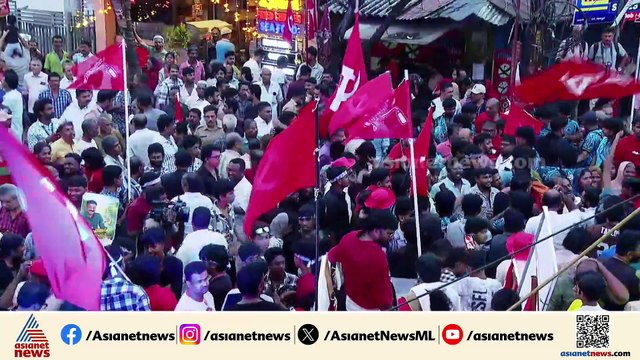 കൊട്ടിക്കലാശം അവസാനിച്ചു; കളമശ്ശേരി LDF ക്യാമ്പിൽ മുദ്രാവാക്യം വിളിച്ച് പ്രവ‍ര്‍ത്തകര്‍