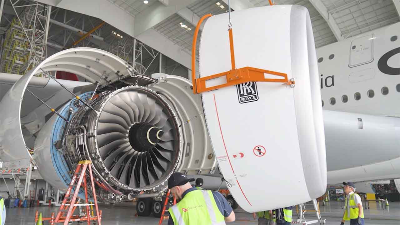 After nearly six years grounded, Qantas’ last A380 returns to the skies