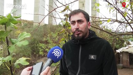 Sarıyer'de yolun çökmesi sonucu pikap ile kamyonet dereye düştü! Suda kalan araçlar kemrada