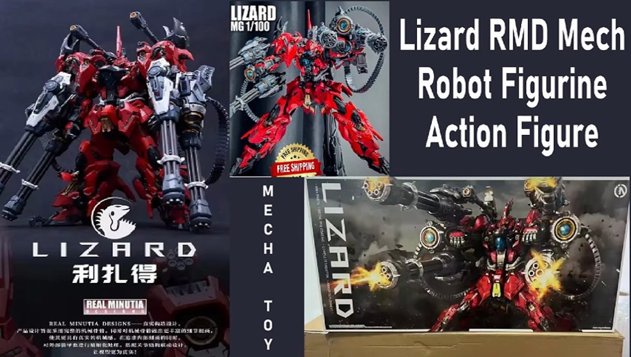 Unboxing & Assembly Red lizard knight action figure