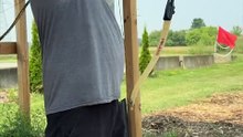 🏹 A man draws back his recurve bow
