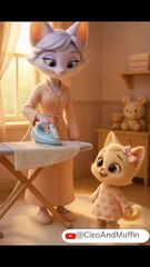 Kitten starts house fire copying mom at iron