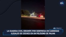La Guardia Civil irrumpe por sorpresa en carreras ilegales de coches en un polígono de Palma