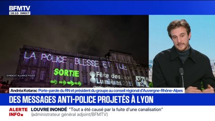Messages anti-police à Lyon: pour Andréa Kotarac, porte-parole du RN, "quand on s'attaque à l'uniforme républicain, on s'attaque à l'ordre républicain"
