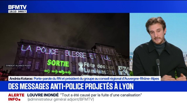 Messages anti-police à Lyon: pour Andréa Kotarac, porte-parole du RN, quand on s'attaque à l'uniforme républicain, on s'attaque à l'ordre républicain