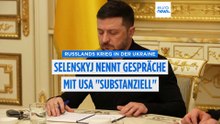 Friedensgespräche: Selenskyj berichtet von "substanziellen" Gesprächen mit US-Gesandten