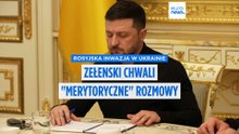 Zełenski chwali "merytoryczne" rozmowy pokojowe z przedstawicielami USA