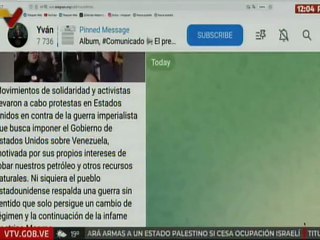 Canciller Gil agradece a movimientos de solidaridad y activistas su apoyo a la paz de América Latina