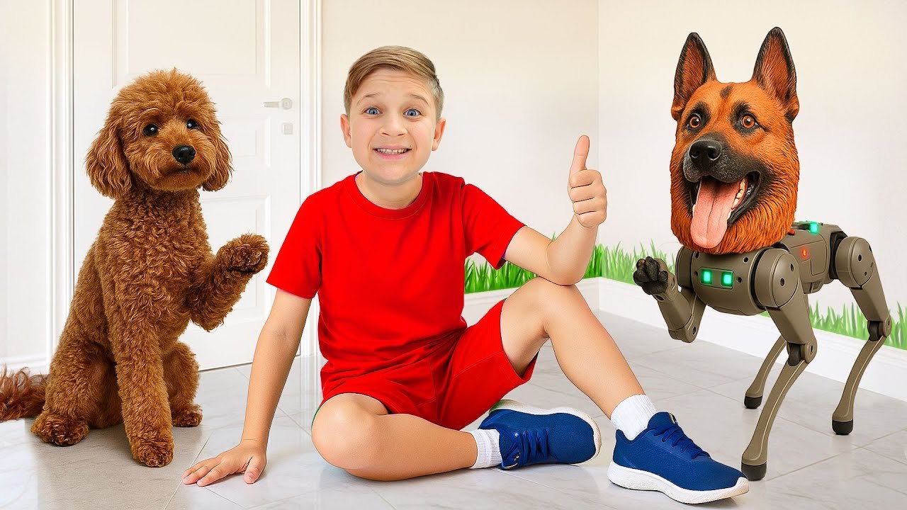 Robo Dog vs Real Dog | Funny Challenge Hosted by Roma!