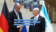 Encontro entre Merz e Netanyahu: diferenças claras, mas compromisso de amizade sublinhado