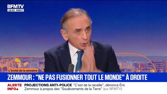 Pour Éric Zemmour, président du parti Reconquête!, il y a un sujet majeur entre le RN, LR et Reconquête, c'est l'arrêt de l'immigration