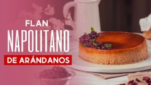 Flan napolitano de arándanos