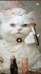 Cats try makeup for first time