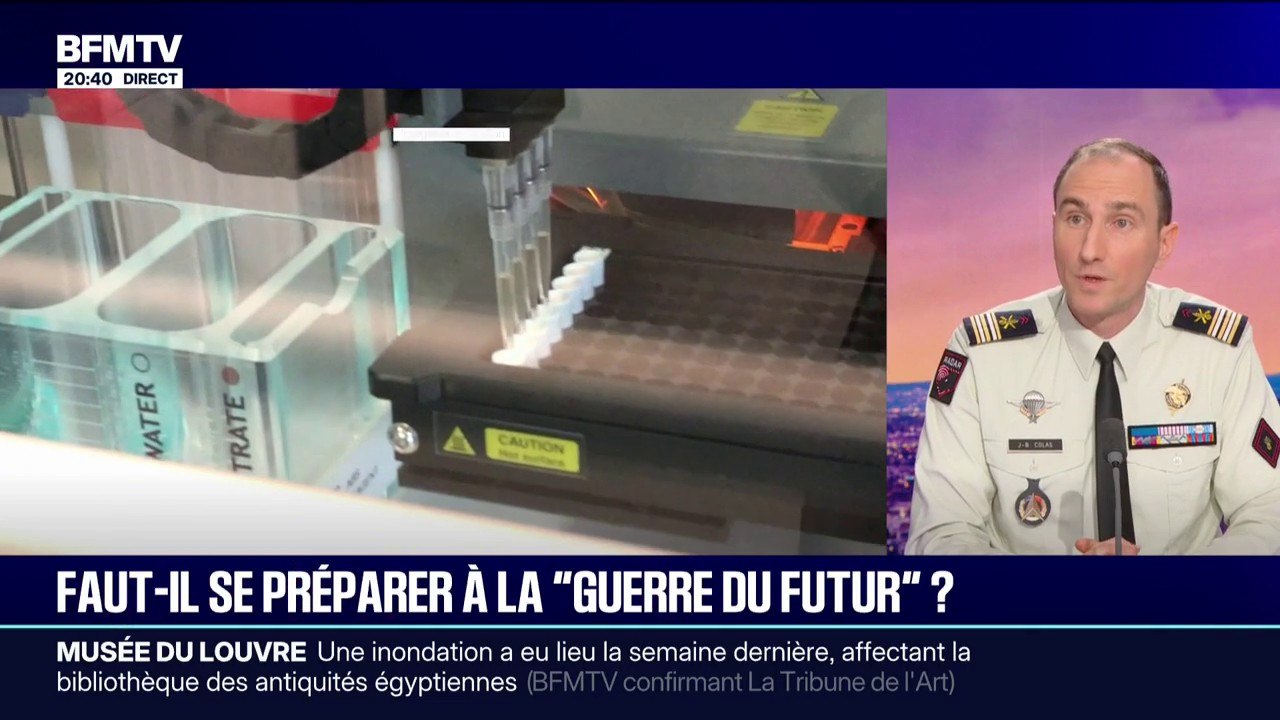 Guerre du futur: "Aujourd'hui, les réseaux sociaux ont un impact assez immédiat [...] il faut accompagner dans cette guerre de l'information", explique Jean-Baptiste Colas, conseiller stratégie du délégué général pour l'armement