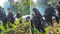 Policías fueron violentamente atacados con piedras por una comunidad en el Parque Natural Farallones