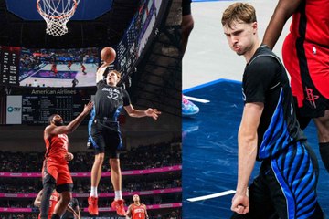 Cooper Flagg throws a nasty dunk and hits the muscle emoji