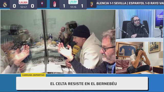 SWEDBERG MARCA UN GOLAZO ESPECTACULAR: REAL MADRID 0 - CELTA 1 | AUDIO CARRUSEL