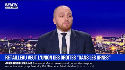 "Union des droites" pour 2027: "J'estime que dans la démocratie, c'est sain d'avoir des élections et que les électeurs choisissent", déclare Mathieu Valet, député européen (RN)
