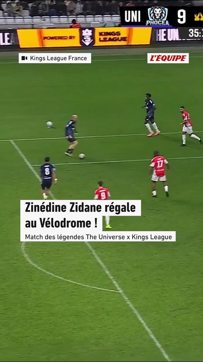 Zinédine Zidane buteur au Vélodrome lors d'un match de gala - Foot
