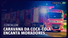 Caravana da Coca-cola encanta moradores de Contagem, MG