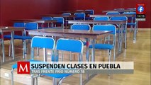 En Puebla, SEP suspende clases en 64 municipios por el frente frío 18; aplica para 5 mil escuelas