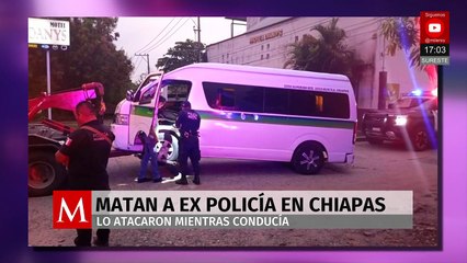 Dos sujetos abren fuego contra conductor de transporte público en el centro, en Chiapas