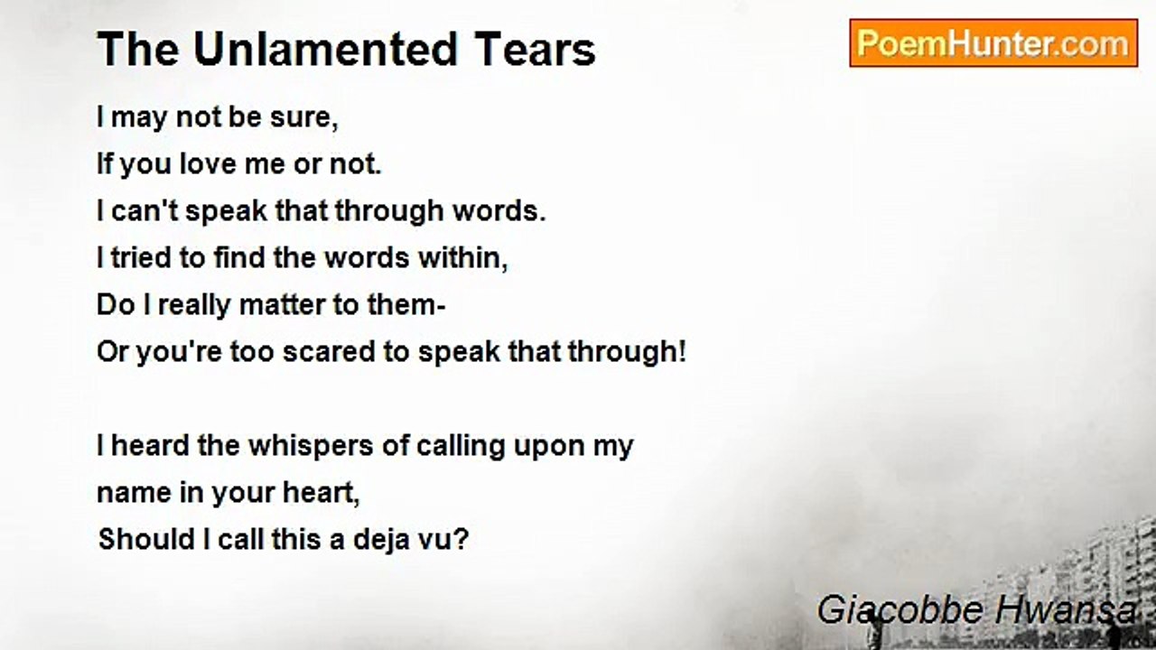 Giacobbe Hwansa - The Unlamented Tears
