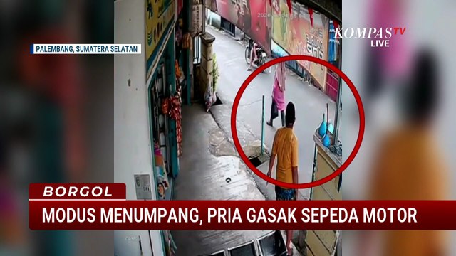 Terekam CCTV! Pelaku Curanmor Modus Minta Antar di Palembang, Motor Remaja Digondol di Tengah Jalan