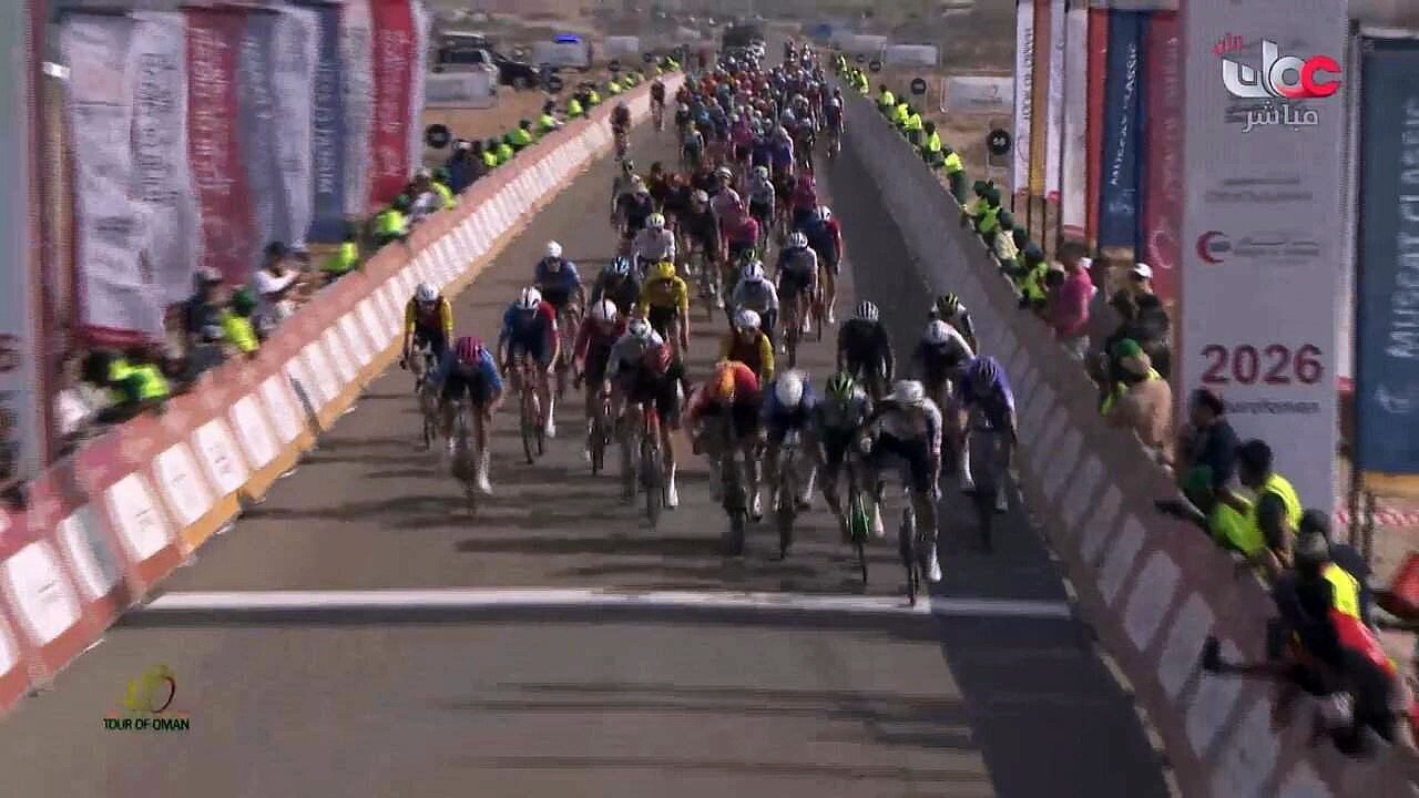 Juan Sebastián Molano reacts after Stage 1 win | Tour of Oman