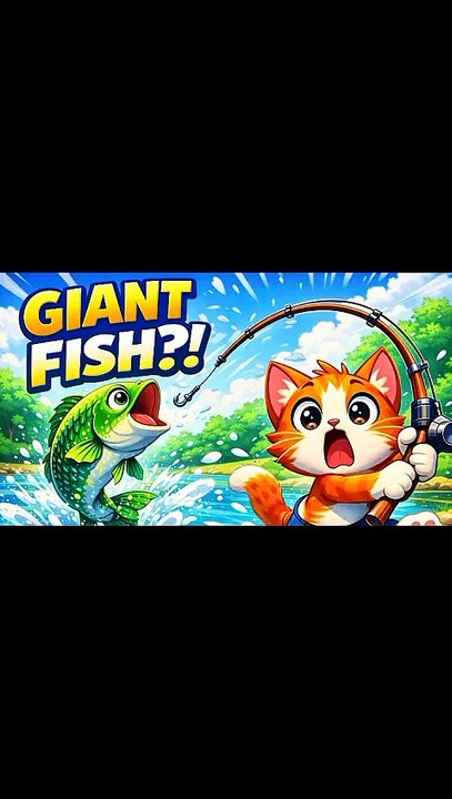 Cute Cat Catches a Giant Fish 🐱🎣 | Kids Animal Cartoon | Funny Cat Animations
