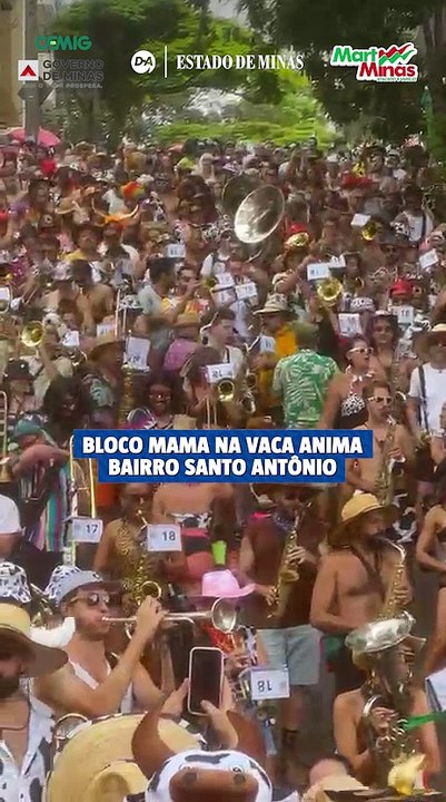 Bloco 'Mama na Vaca' anima ruas do Santo Antônio em BH