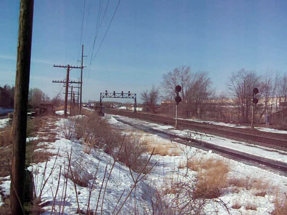 CSX Eastbound Passing New UP GE's Behind Erie Plant - Trains Trains and more Trains!! (480p, h264, youtube)