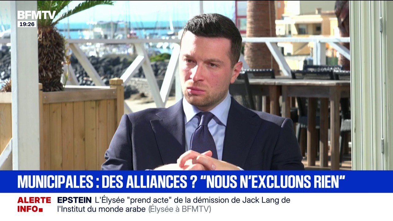 Élections municipales: "Pour gagner, il faut le dépassement, l'union, et le rassemblement le plus large possible", déclare Jordan Bardella (RN)