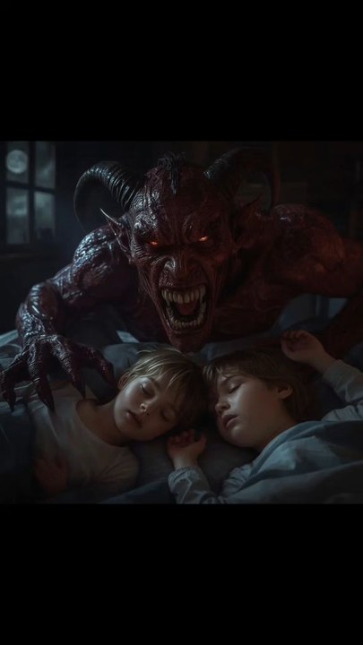 when your children fall asleep he comes to scare them