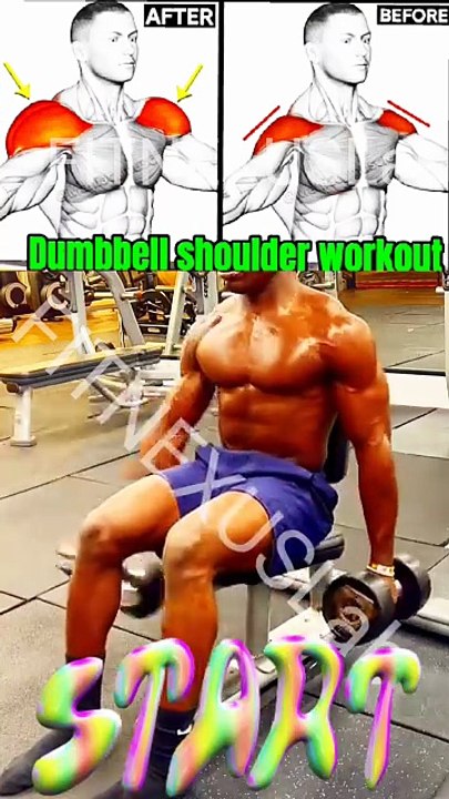 This One Move Makes Your Shoulders Look 2X Wider 💥 #ShoulderGrowth #DumbbellWorkout #WideShoulders
