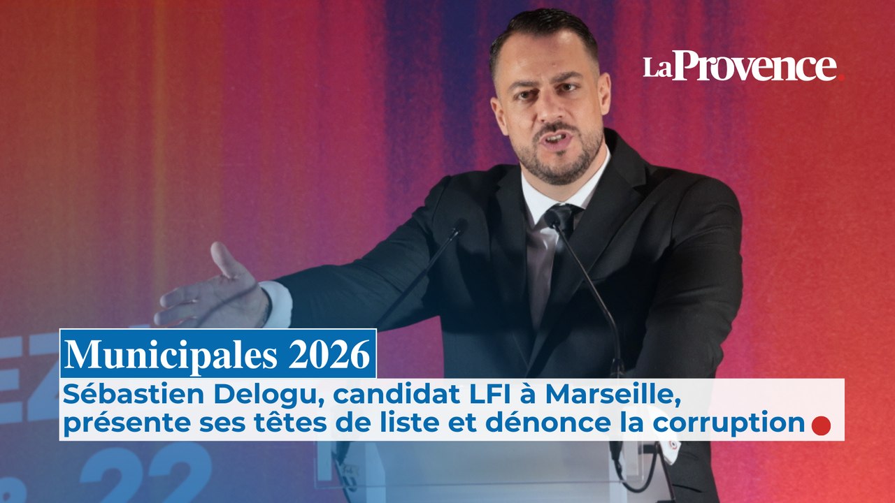 Sébastien Delogu, candidat LFI à Marseille, présente ses têtes de liste et dénonce la corruption