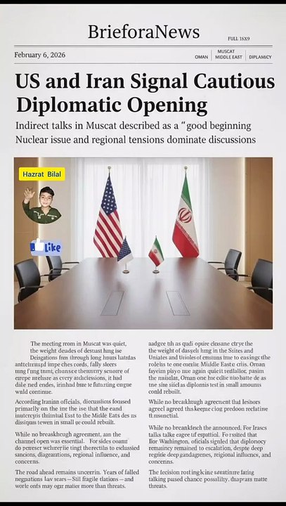 Talks With US to Continue After Good Beginning, Iran Says  BRIEFORANEWS