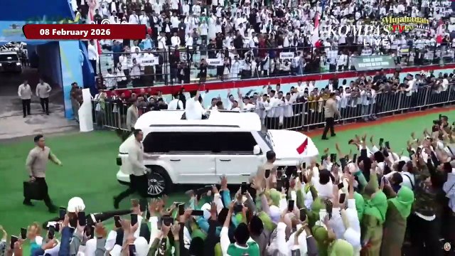 Detik-Detik Presiden Prabowo Disambut Emak-Emak Hadiri Peringatan 1 Abad Nahdlatul Ulama