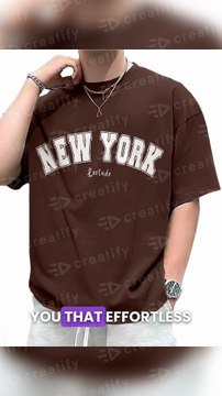 LEOTUDE Men’s Oversized Brown Printed T-Shirt | Trendy Casual Streetwear 😎👕