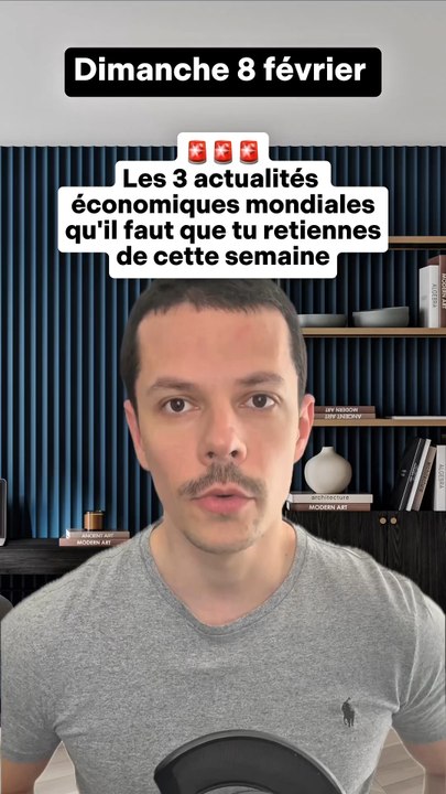 🚨 Les 3 actualités économiques à retenir cette semaine (dimanche 8 février)Pour recevoir des décryptages et analyses exclusives par mail, clique sur le lien en bio afin de recevoir la newsletter. C’est 100% gratuit et tu peux te désabonner quand tu veux.