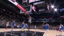 Spurs - le bloc puis le 3 points de wembanyama face aux mavs
