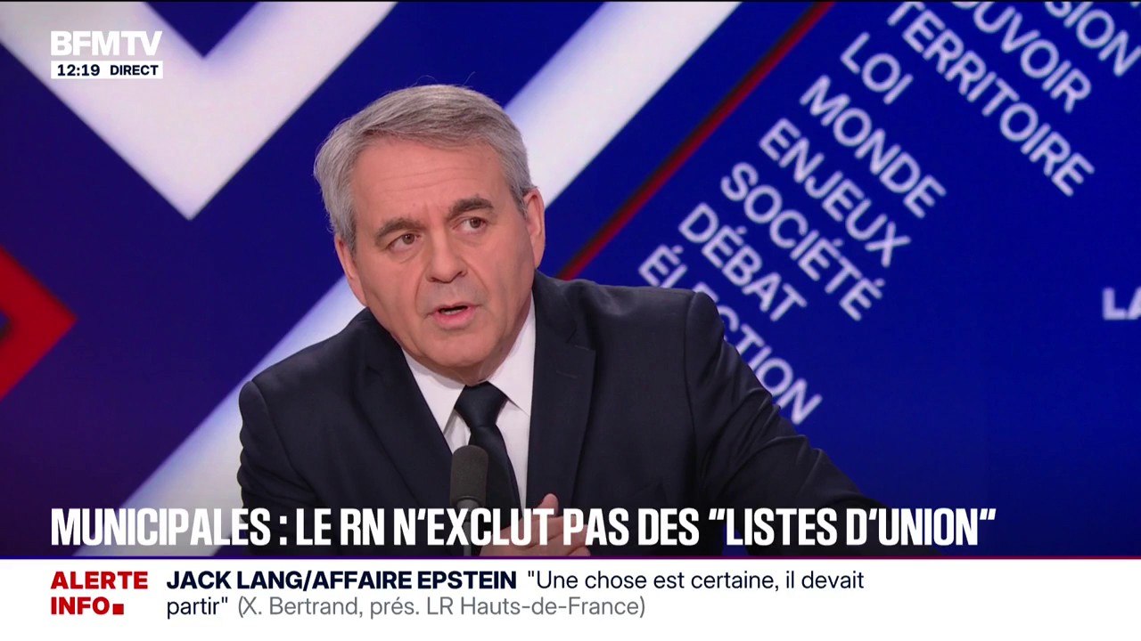 Présidentielle 2027: "Oui, je m'y prépare", déclare Xavier Bertrand (LR)