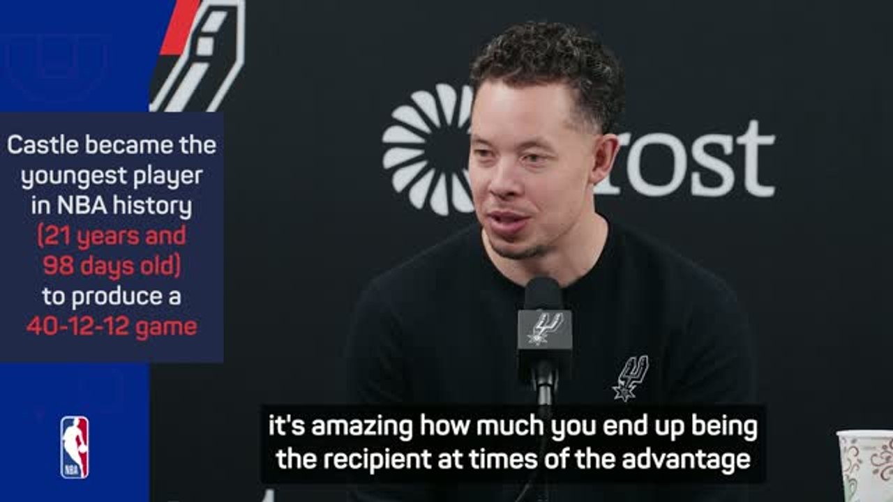 'Phenomenal' Castle hits 40-point triple-double as Spurs beat Mavs