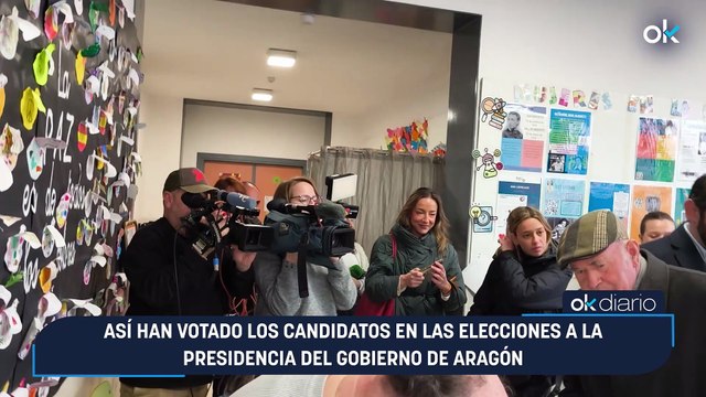 Así han votado los candidatos en las elecciones a la presidencia del Gobierno de Aragón