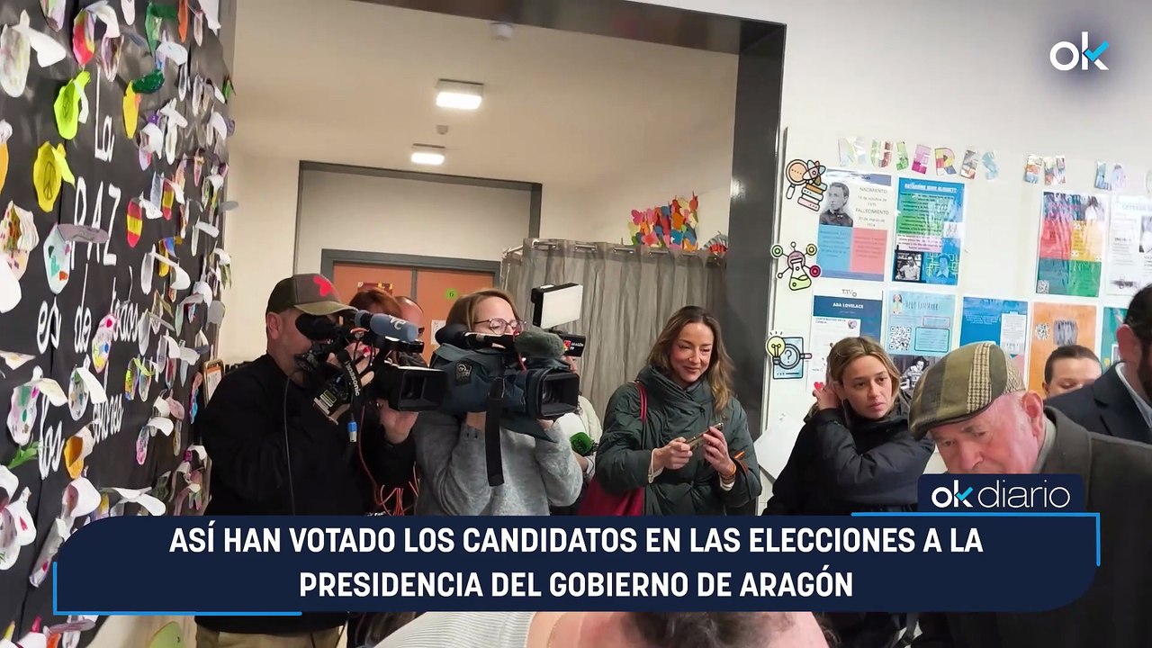 Así han votado los candidatos en las elecciones a la presidencia del Gobierno de Aragón